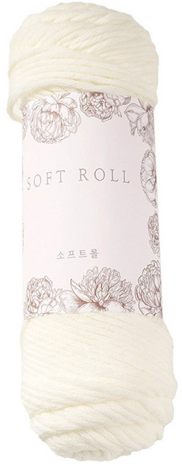 소프트롤 뜨개실 100g, 02 백아이보리, 1개