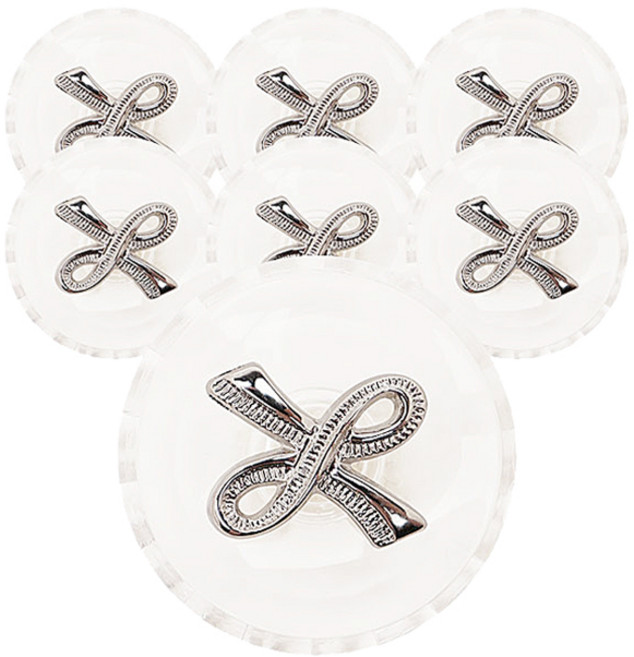 동대문단추왕 투명엑스난2C 단추 18mm, 니켈, 7개