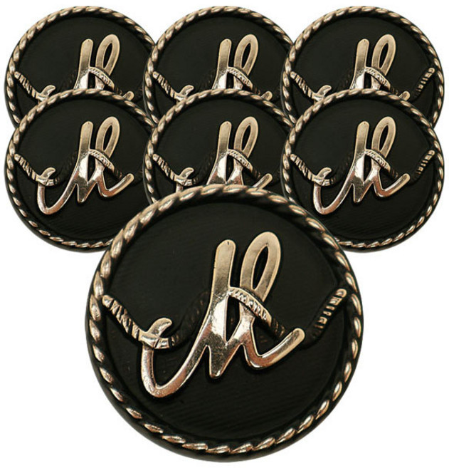 동대문단추왕 메종 단추 21mm, 검정문닦G, 7개