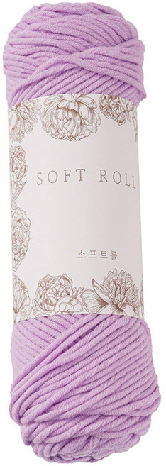 소프트롤 뜨개실 100g, 17 연보라, 1개