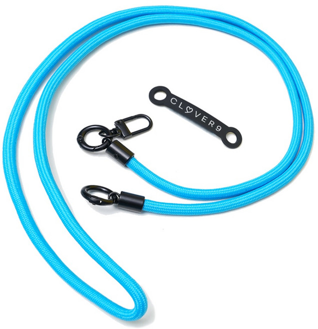 클로버나인 휴대폰 넥 숄더 스트랩 목걸이 줄, 블루, 1개