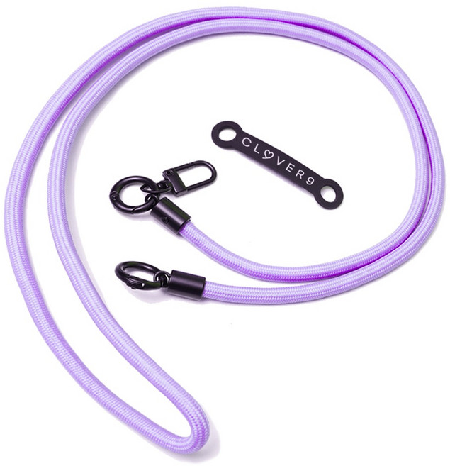 클로버나인 휴대폰 넥 숄더 스트랩 목걸이 줄, 퍼플, 1개