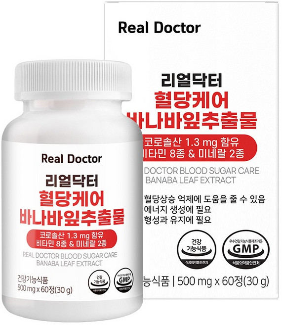 리얼닥터 혈당케어 바나바잎추출물 30g, 1개, 60정