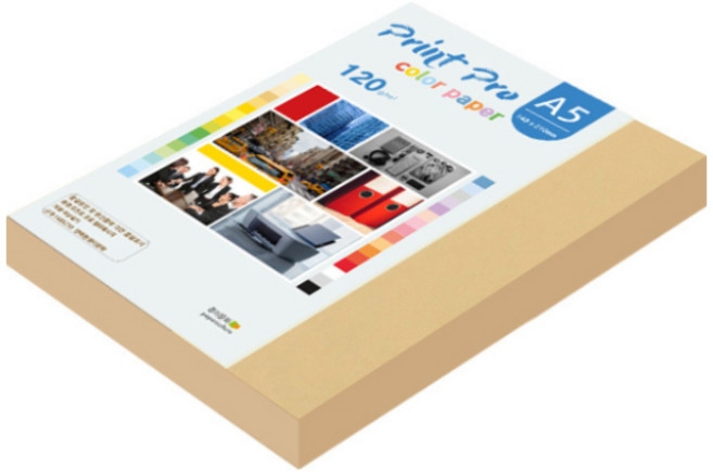 종이문화 프린트 프로 얇은 칼라복사지 No 04 버프 120g, 160개, A5