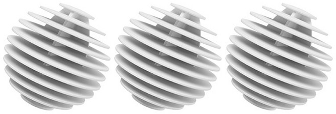 킹스로드 깔끔한 세척 세탁볼 라지, 화이트, 3개