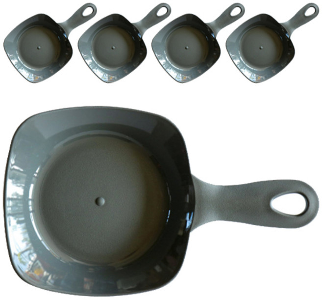 니드앤니드 HICKIES 시그니처 사각 손잡이 앞접시, 그레이, 5개, 단품