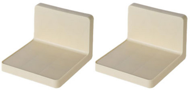 디오셀 깔끔정리 무타공 미니선반, 베이지, 2개