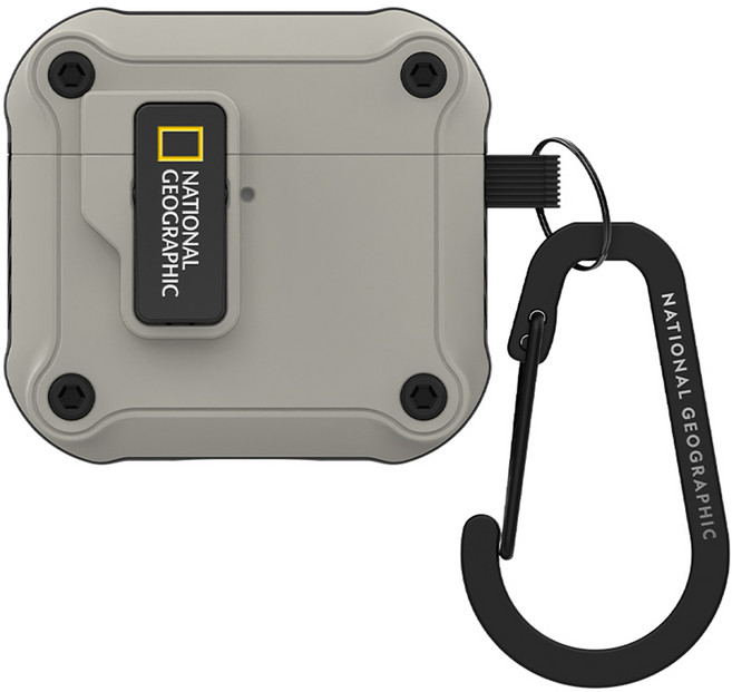 스킨플레이어 러기드 범퍼 오토 락 케이스, 에어팟4, 스톤베이지, 1개