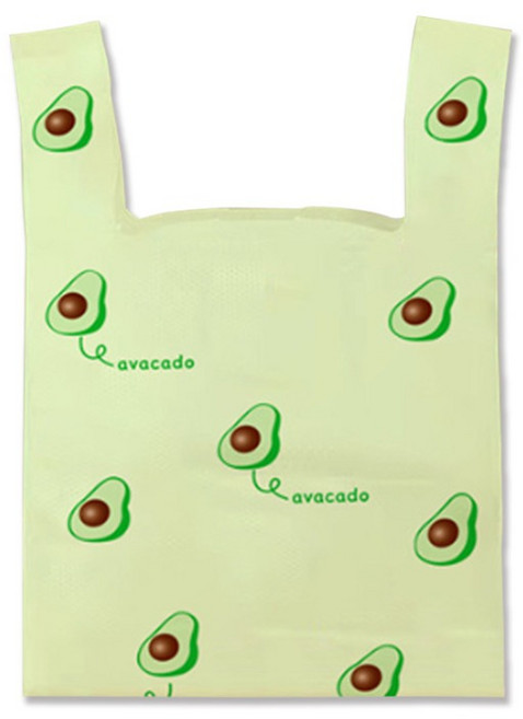 아이엔피 양날 손잡이 비닐봉투 아보카도 소 20 x 36 x 12 cm, 50개, 1개입