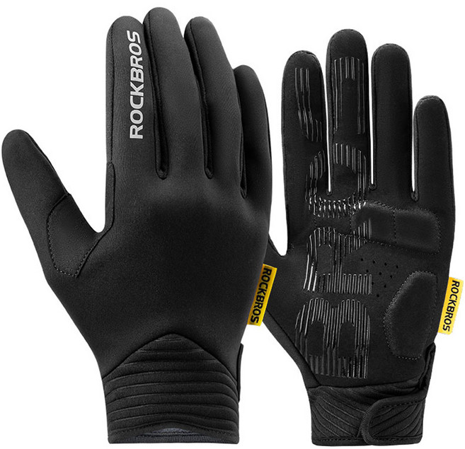 락브로스 스마트폰터치 플리스 스포츠 장갑 양손 세트 MT025-1, 블랙, 1세트