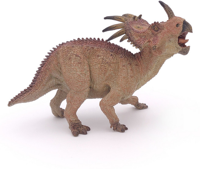 파포 스티라코사우루스 공룡 장난감 피규어, 혼합색상, 1개