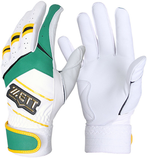 제트 배팅장갑 양손용 BGK-341, 화이트 + 그린, 1세트
