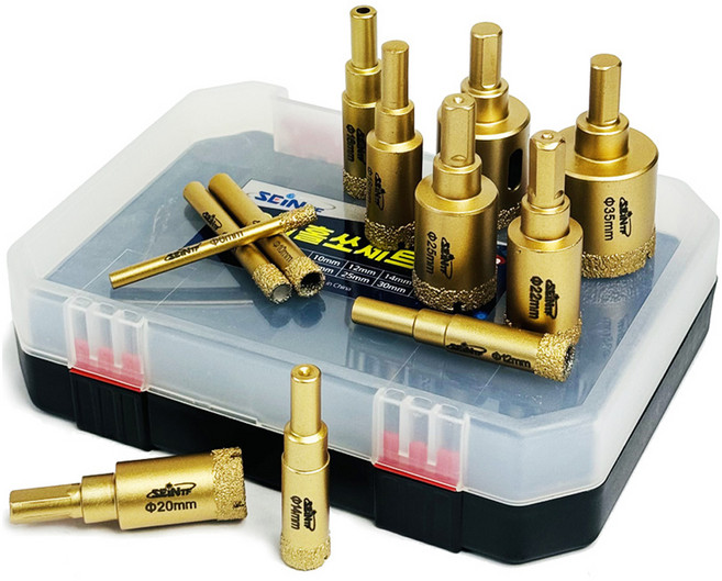 세인티에프 다이아몬드 유리 홀쏘 12종 세트, 1세트