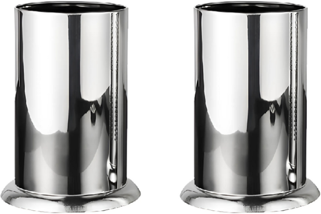 윤코 정리 스테인리스 물빠짐 다용도 주방 조리도구통, 실버, 2개