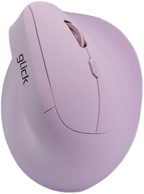 지클릭커 오피스프로 에르고 버티컬 인체공학 블루투스 무선 무소음 마우스, OP70, 퍼플