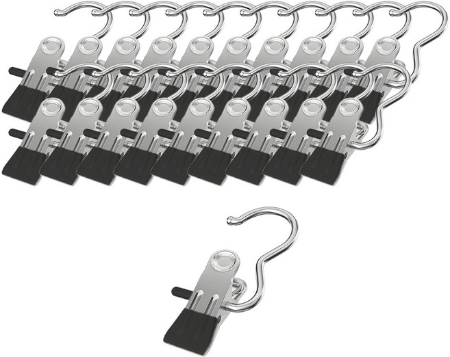 코살루 바지 외집게, 블랙, 20개