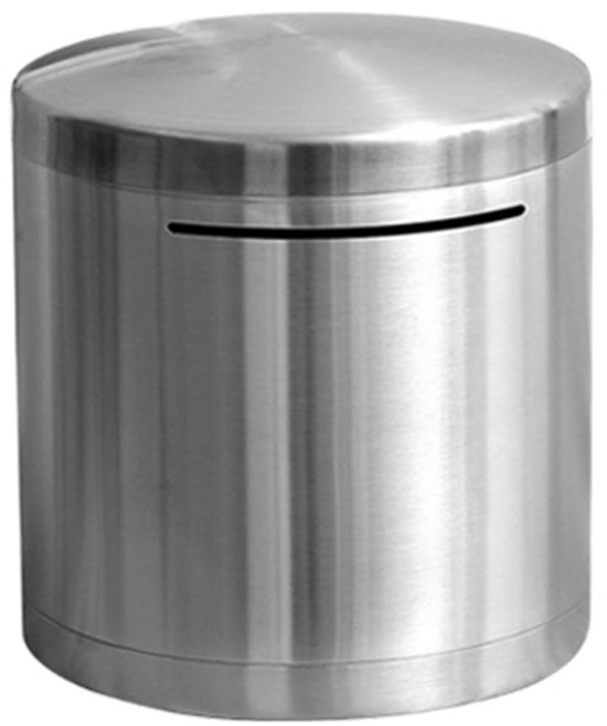 에이비엠코리아 안열리는 스텐 지폐 원형 저금통 대 20cm, 1개