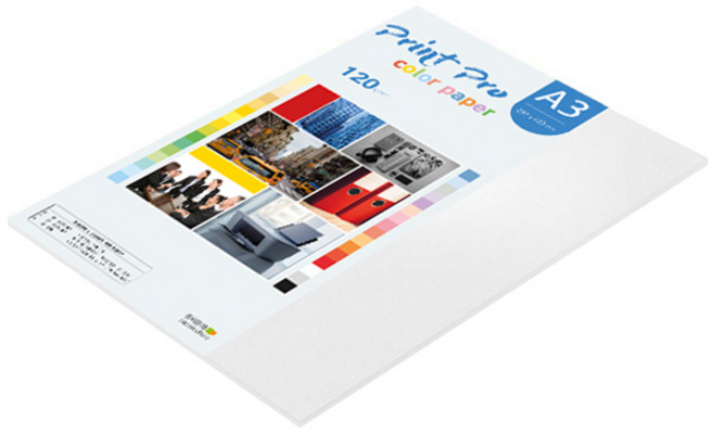 종이문화 프린트프로 얇은 칼라 복사지 No 30 스노우화이트 120g, 20개, A3