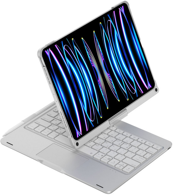 시즌템 플러스 아이패드 키보드케이스, 실버, 1개