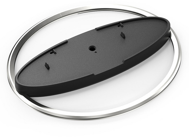 스페이스쉴드 소니 플레이스테이션 5 / 프로 / 슬림 호환 알파 메탈 엣지 콘솔 수직 버티컬 스탠드 받침대, 블랙실버, 1개