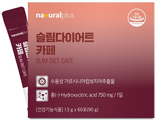 naturalplus 藤黃果萃取美式即溶咖啡粉隨身包 60條入, 90g, 1個