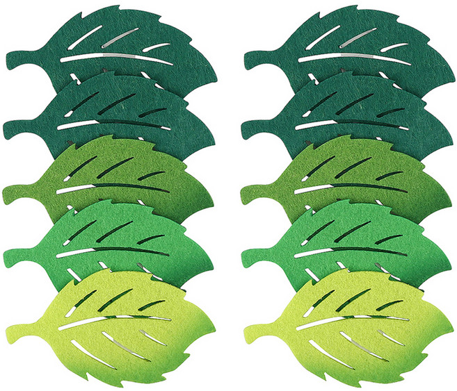 유니아트 펠트 장미나뭇잎 5p 세트, 투톤, 2세트