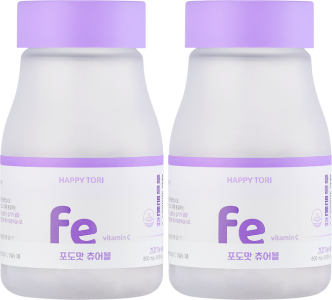 해피토리 키즈 철분제 아이튼튼츄 60p, 60정, 2개