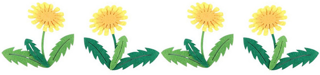 유니아트 펠트 민들레꽃 신형 2종 세트, 혼합색상, 2세트