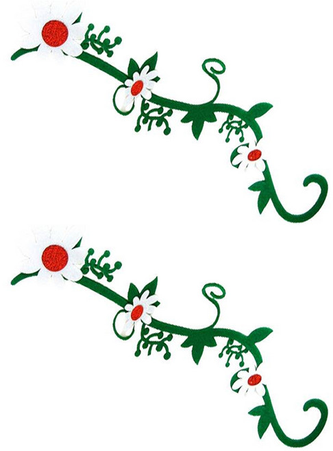 유니아트 펠트 꽃줄기넝쿨잎, 혼합색상, 2개