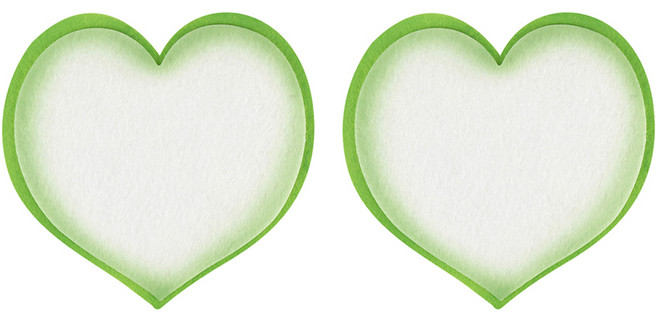 유니아트 신형 하트판 펠트, 연두투톤, 2개