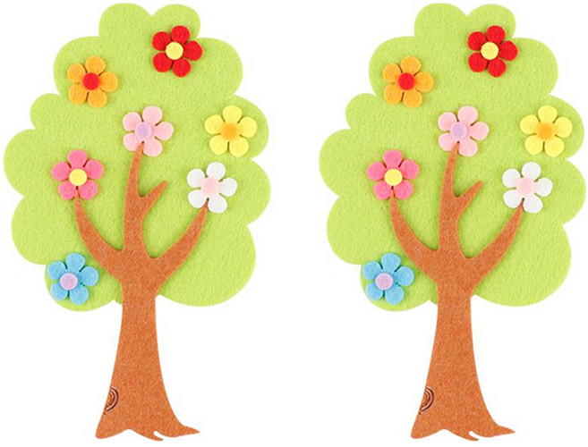 유니아트 펠트 꽃나무 신형, 연두, 2개