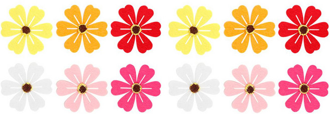 유니아트 펠트 씨6꽃 신형 6종 세트, 혼합색상, 2세트