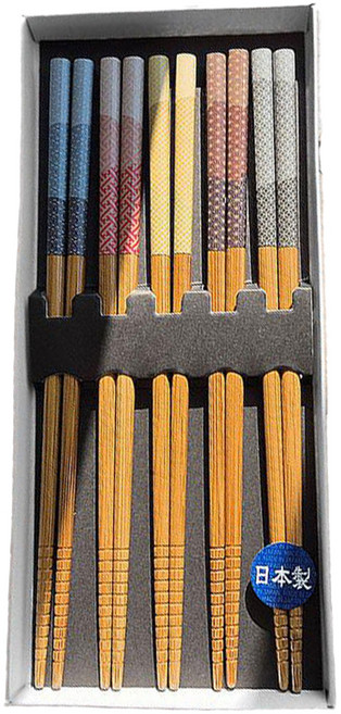 이시다 프리미엄 나무 젓가락 5종 세트, 글로스, 1세트