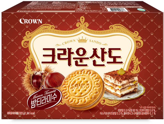 크라운산도 밤 티라미수, 323g, 1개