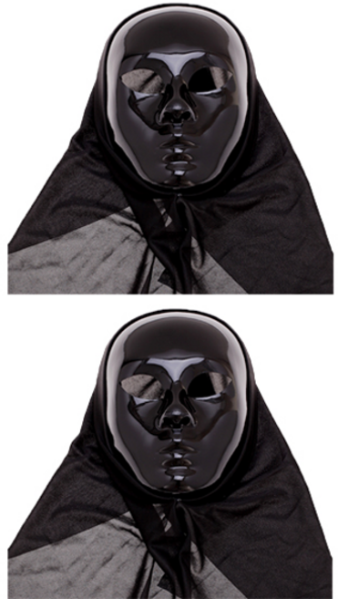 파티공구 고급오페라 후드가면, 블랙, 2개