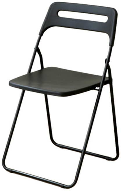 팬물산 이지라이프 폴딩 등받이 의자, 블랙, 1개