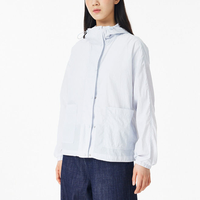 JAJU 여성용 라이트 숏 바람막이 점퍼