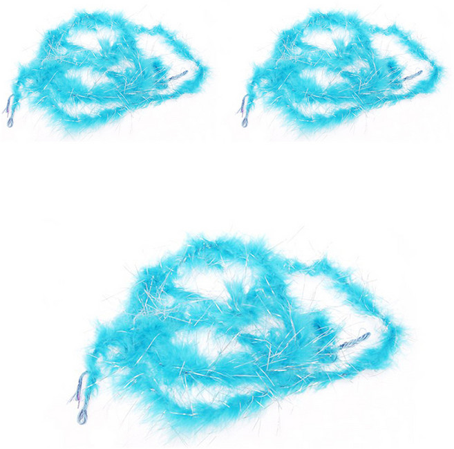 파티공구 깃털모루, 라이트블루, 3개