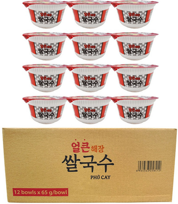 얼큰 해장 쌀국수, 12개, 65g