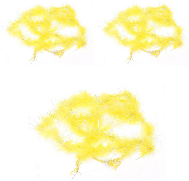 파티공구 깃털모루, 옐로우, 3개