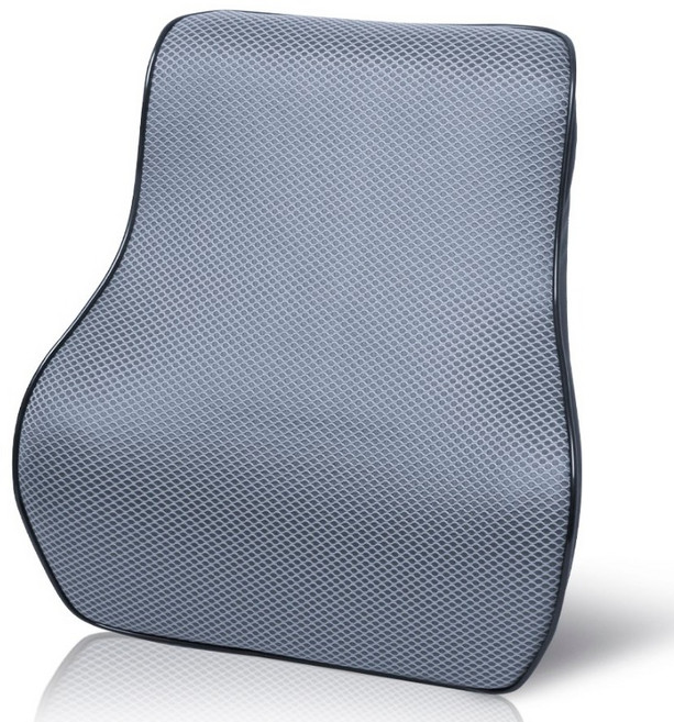 카렉스 블랙스 차량용 패턴매쉬 등받이 허리쿠션, 그레이, 1개