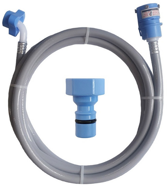 넥스템 삼성전용 원터치 급수호스 블루 1.3m + 커플링 세트, 1세트