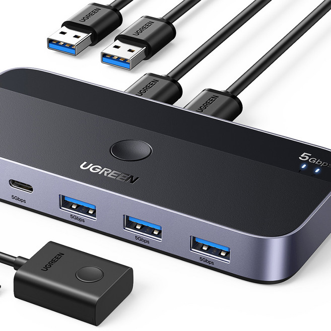 유그린 고급형 KVM USB3.0 전용 스위치 멀티허브, CM662, 1개