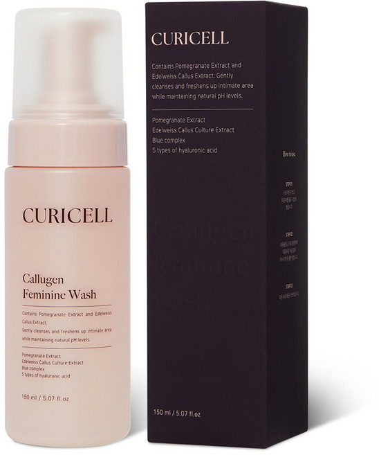 큐리셀 캘러젠 페미닌 워시 고보습 고영양 저자극 약산성 여성청결제, 150ml, 1개