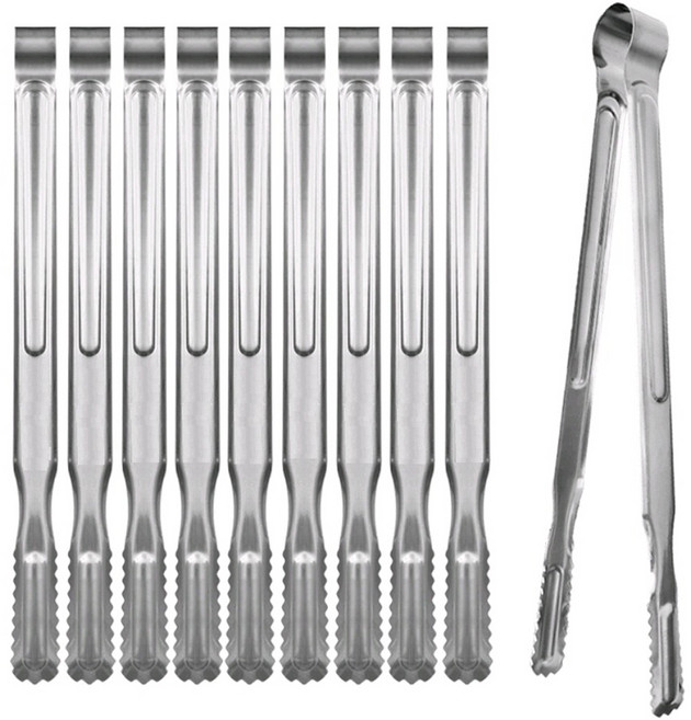 DinnerBell 스테인레스 악어집게 왕대 27cm, 실버, 10개