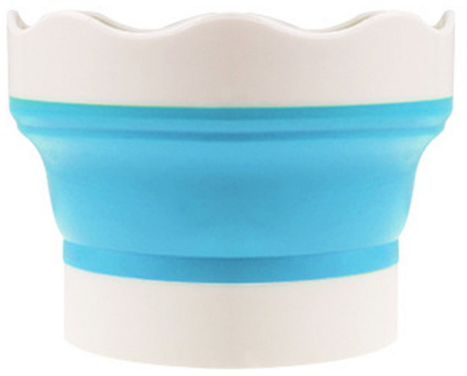 마다꾸미 미술용 접이식 휴대용 수채화 붓꽂이 물통, 블루