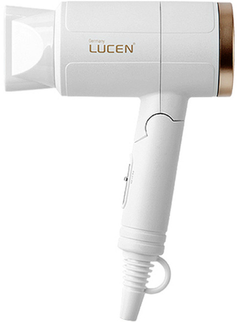 LUCEN 펄코팅 접이식 헤어 드라이기 1100W, LU-701, 화이트