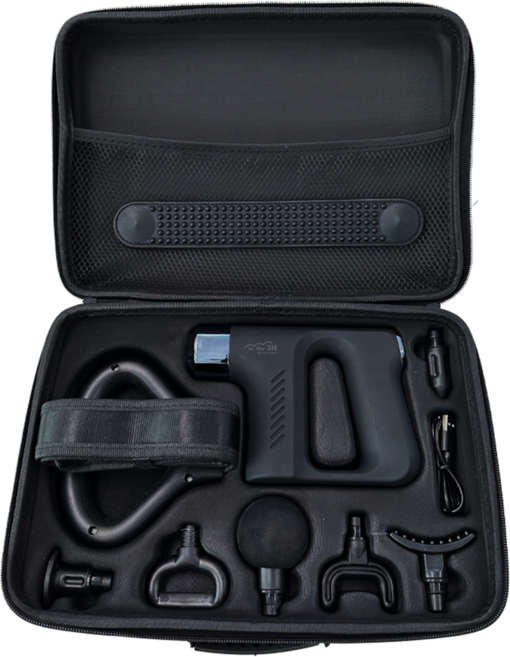 FOR THE 3H 2in1 진동벨트 마사지건 120 x 170 x 50 mm, ICS2023NO-01, 블랙