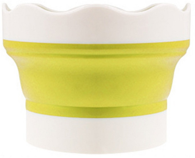 마다꾸미 미술용 접이식 휴대용 수채화 붓꽂이 물통, 옐로우