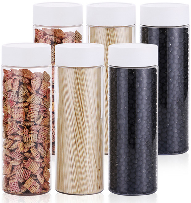 바른락 비프로젝트 냉장고 깔끔 보관용기 화이트 1L x 6p + 셀프스티커 32종 세트, 1세트